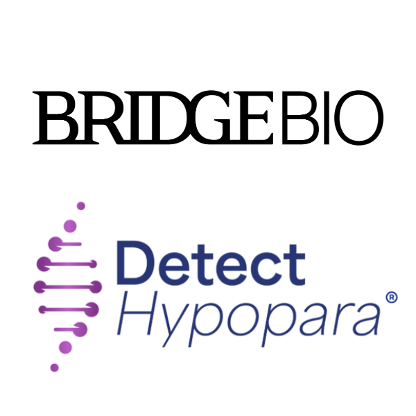 BridgeBio and Detect Hypopara logos